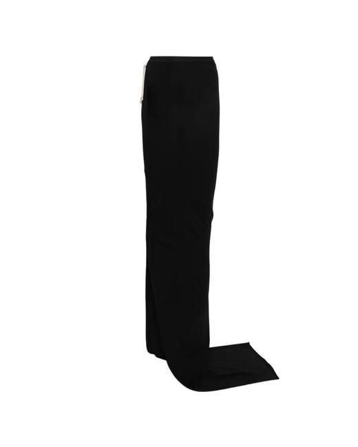Rick Owens Drawstrings Maxi Skirt in Black | Lyst UK