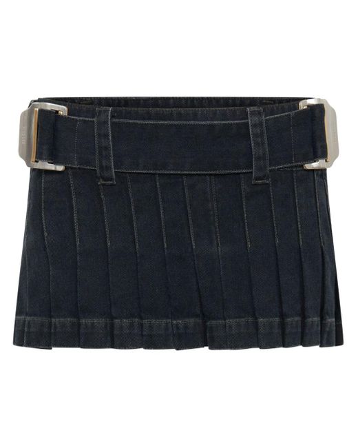 Dion Lee Blue Darted Denim Mini Skirt