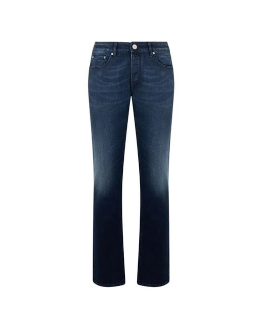 Moorer Blue Five-Pocket Jeans for men