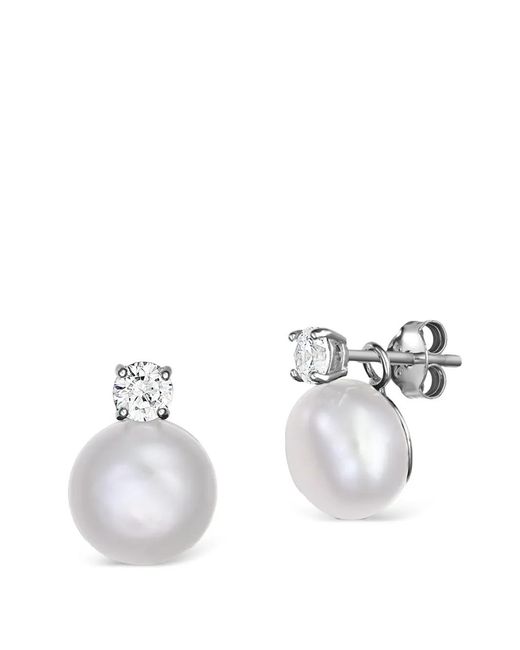 Elle Macpherson White Ohrringe Mit Perlen