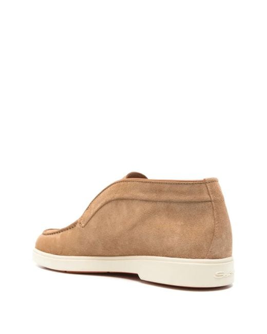 Santoni Brown Suede Boots