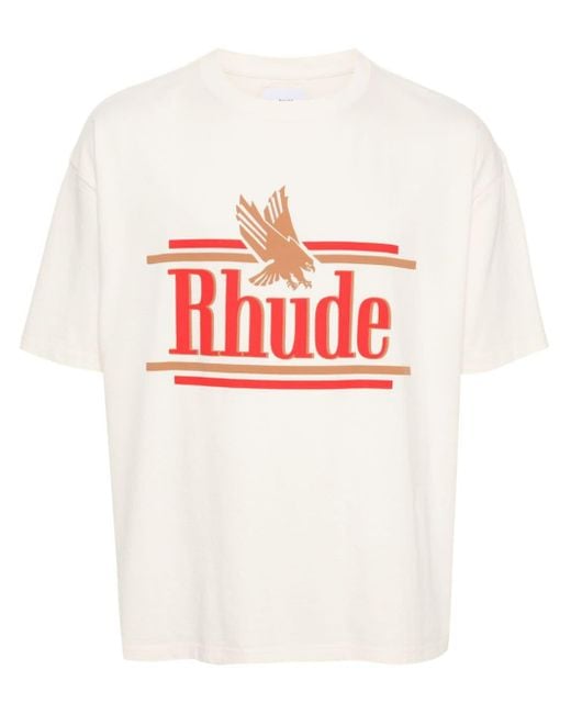メンズ Rhude ロゴ Tシャツ White