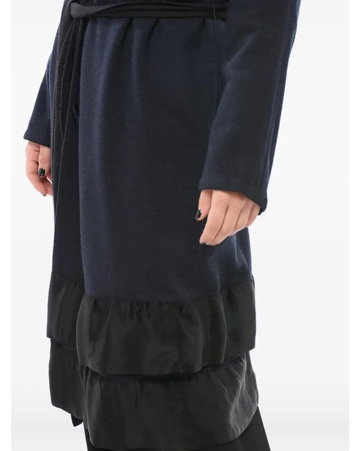 Lanvin Blue Wool Belted Coat