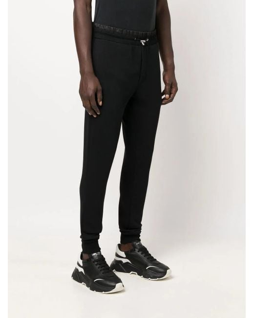 Philipp Plein Black Logo-Patch Track Pants for men