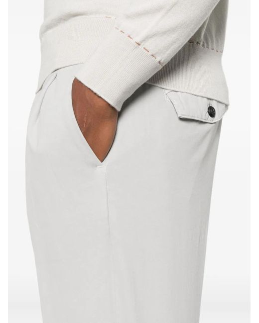 Eleventy Plissierte Hose in White für Herren