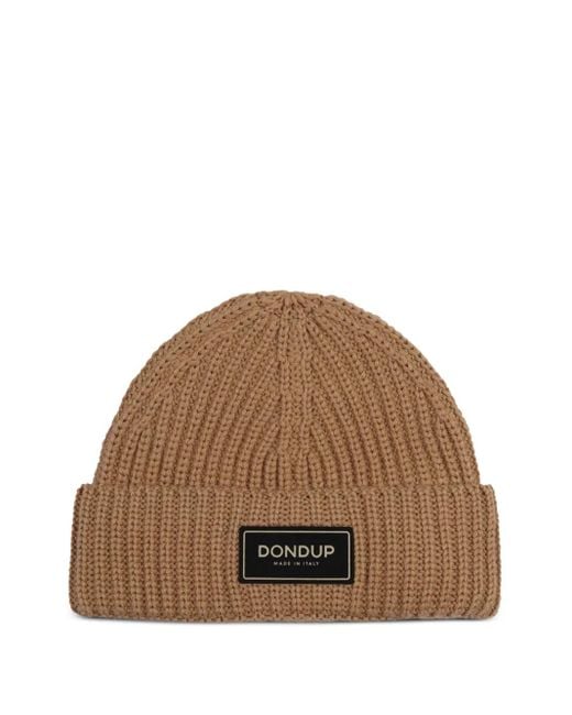Dondup Beanie Mit Logo-Patch in Brown für Herren