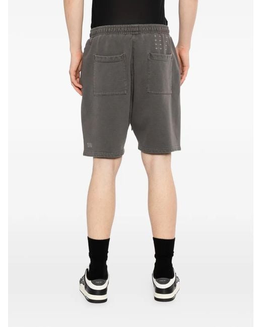 Ksubi Gray Drawstring Graphic Shorts for men