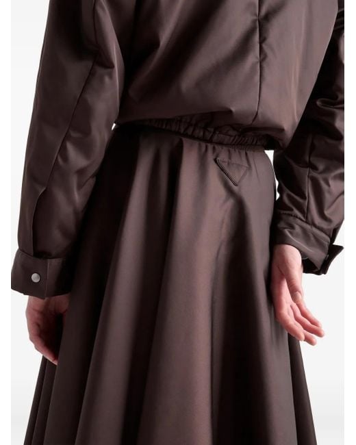 Prada Brown Re-Nylon Circle Skirt