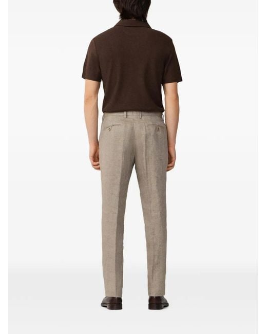Hackett Straight Linnen Broek in het Natural voor heren