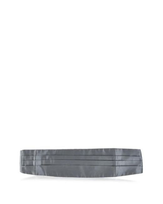 Corneliani Gray Pleated Satin Cummerbund for men