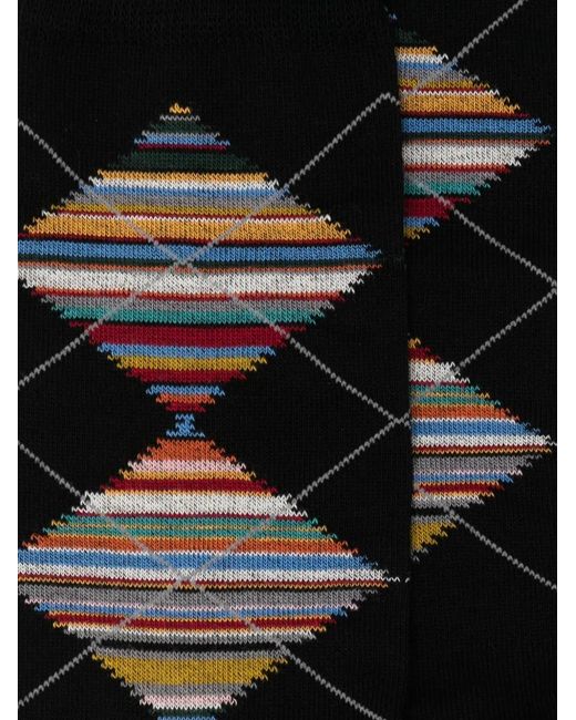 Paul Smith Black Chaussettes Argyle for men