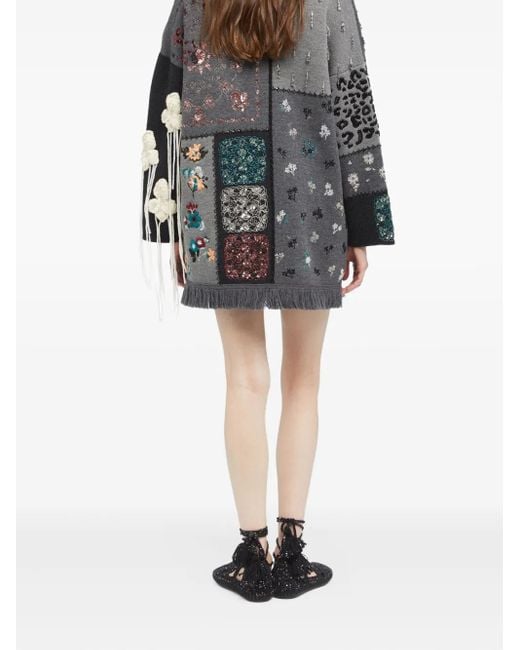 Cárdigan Midnight In Manhattan con patchwork Alanui de color Gray