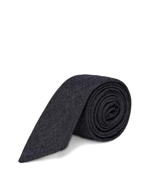 Karl Lagerfeld Blue Mélange-Effect Tie for men