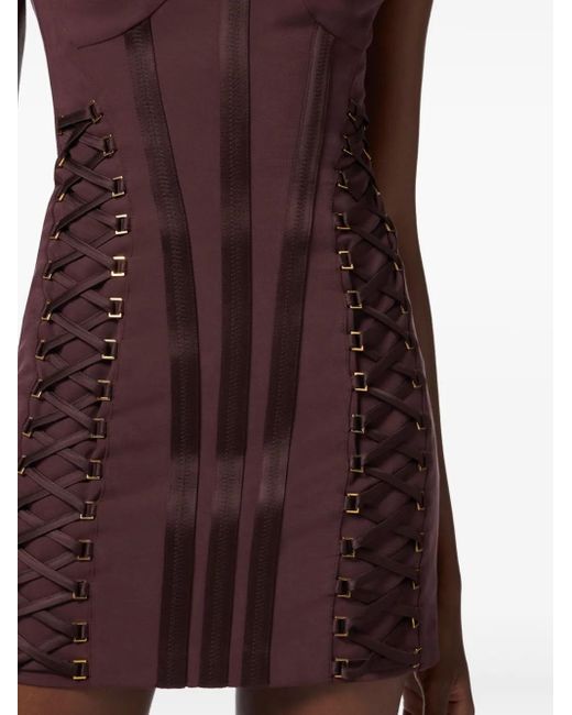 Elisabetta Franchi コルセットスタイル ミニドレス Purple