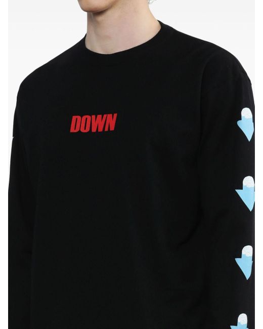 T-shirt en coton à slogan imprimé Undercover pour homme en coloris Black