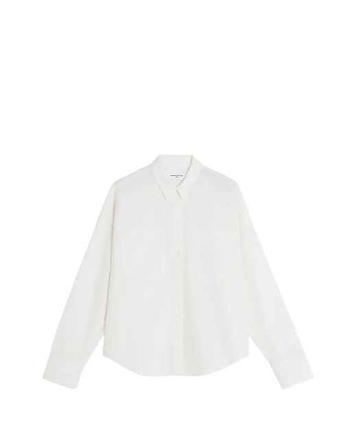 Maison Kitsuné White Chest-Pocket Button-Down Shirt