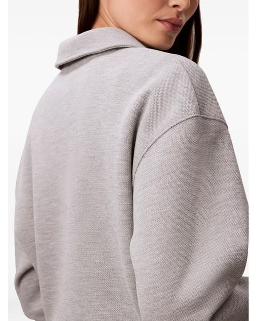 Calvin Klein White Buttoned Logo-Detail Polo Shirt