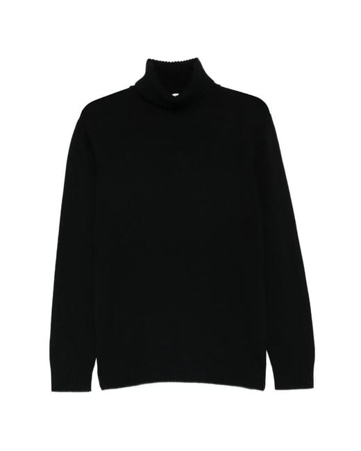 Kangra Black Roll-Neck Sweater for men