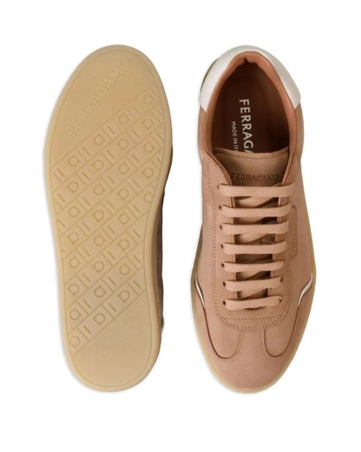 Ferragamo Brown Low-Top Sneakers