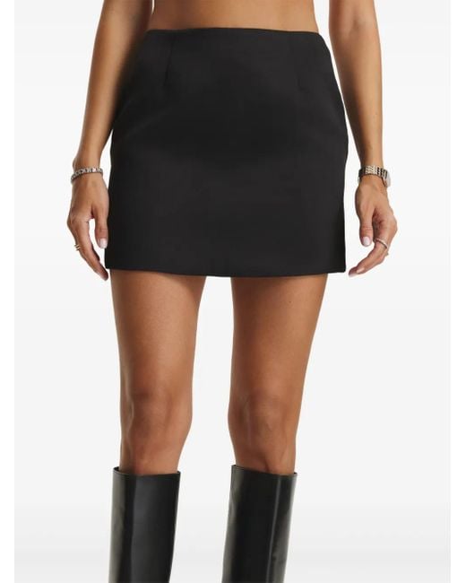 CuAnna Black Agnes Zip-Up Mini Skirt