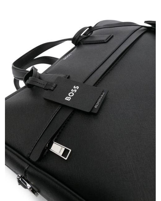 Boss Black Document Case With Foil-Print Logo for men