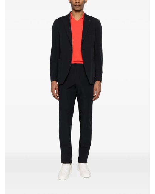 Tagliatore Black Dakar Button Suit for men