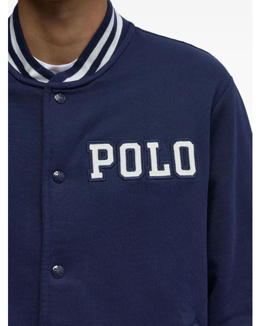 Polo Ralph Lauren Blue Button Striped-Detail Jacket for men