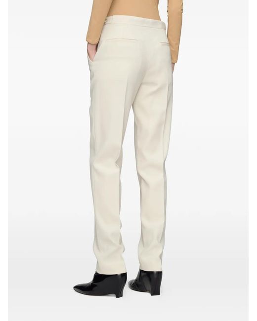 Maison Margiela White Straight-Leg Tailored Trousers