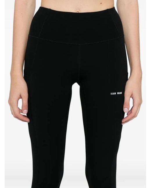 TEAM WANG design Black Logo-Printed Legging