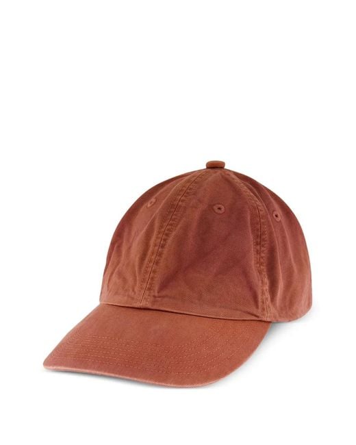 Auralee Brown Six-Panel Cotton Cap for men