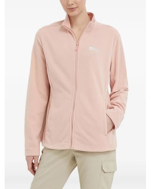 Jack Wolfskin Pink Taunus Fz Zip-Up Fleece Sweatshirt