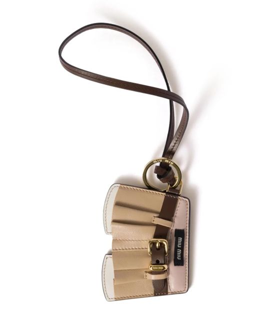Miu Miu Natural Leather Trick Keychain