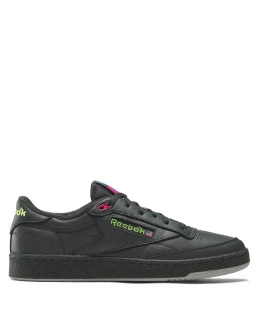 Reebok Black Club C 85 Panelled Lace-Up Sneakers for men