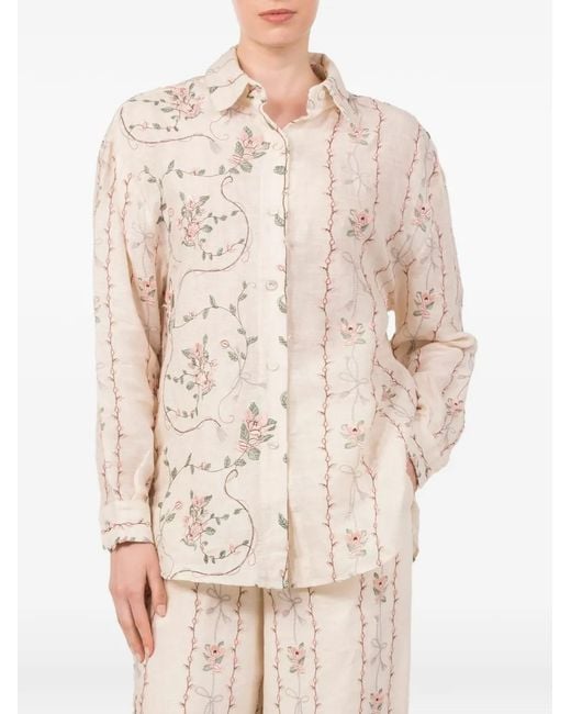 Agua Bendita White Tota Navegante Trousers