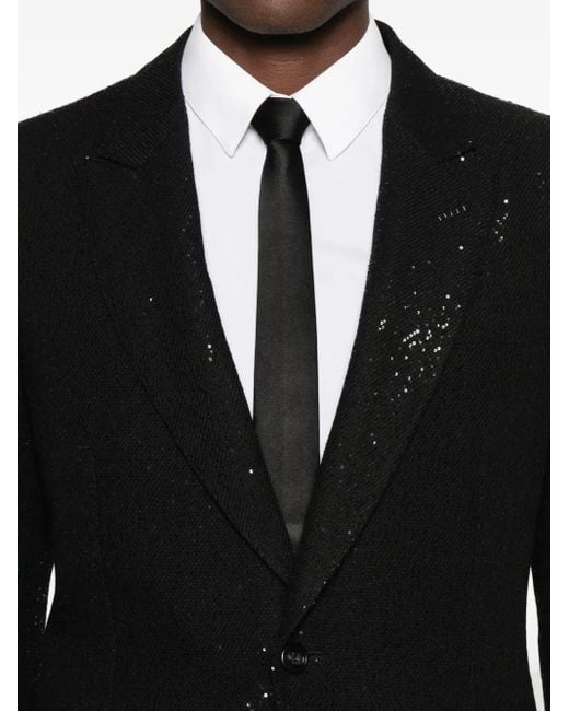 Tom Ford Black Embellished Two-Button Blazer for men