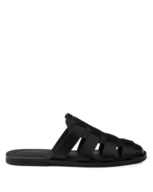Mules di Prada in Black da Uomo