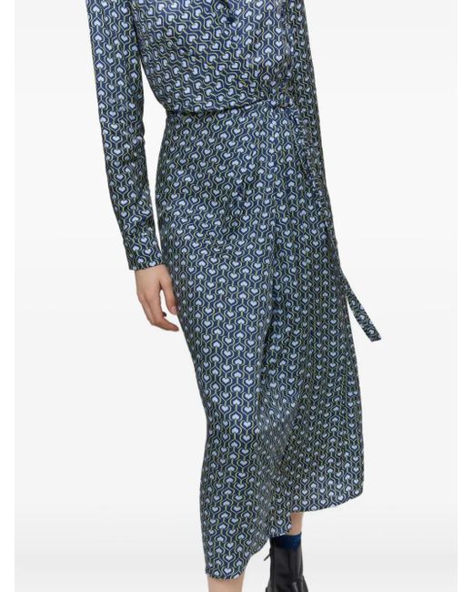 iBlues Gray Heart-Print Dress
