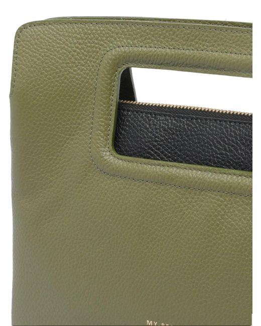 MY BEST BAG Green Handtasche aus Leder