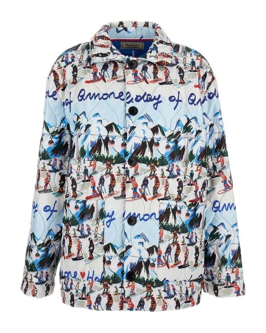 ALESSANDRO ENRIQUEZ Blue Jacke Mit Print
