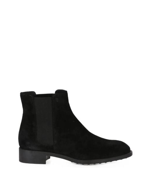 Tod's Black Almond-Toe Chelsea Boots