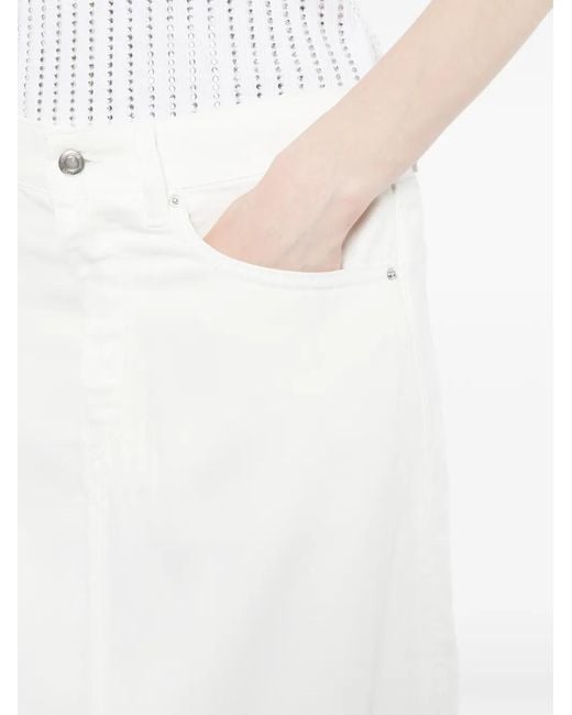 JNBY White A-Line Maxi Skirt