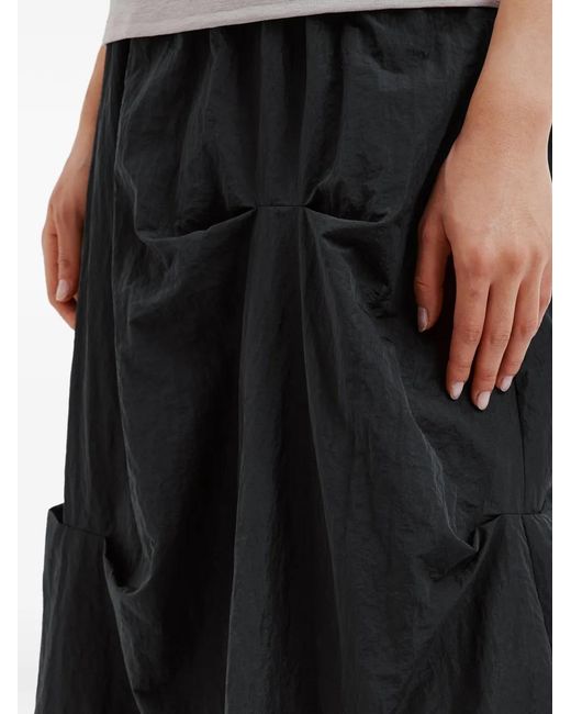 B+ AB Gedrapeerde Midi-Ballonrok in het Black