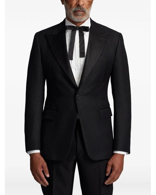 RRL Black Peak-Lapels Blazer for men