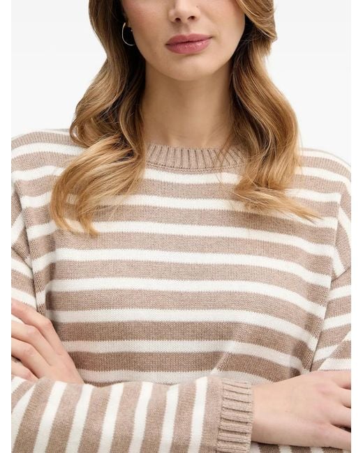 Barbour Natural Rosie Striped Crew Neck Sweater