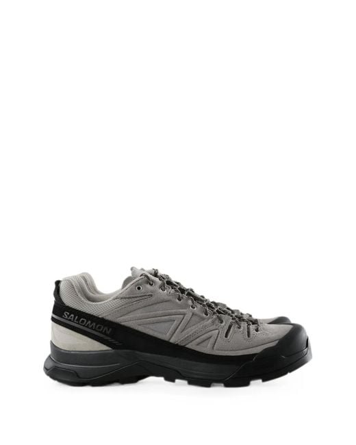 Salomon Gray X-Alp Leather Sneakers
