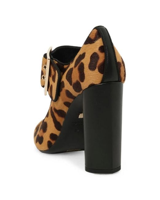 Lanvin White Leopard-Print Pumps
