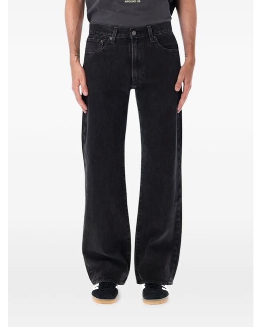 Levi's Black Jean 567 À Coupe Droite for men