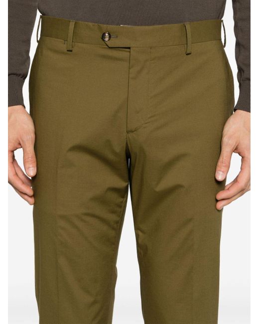 Pantalones chinos ajustados de talle medio Lardini de hombre de color Green