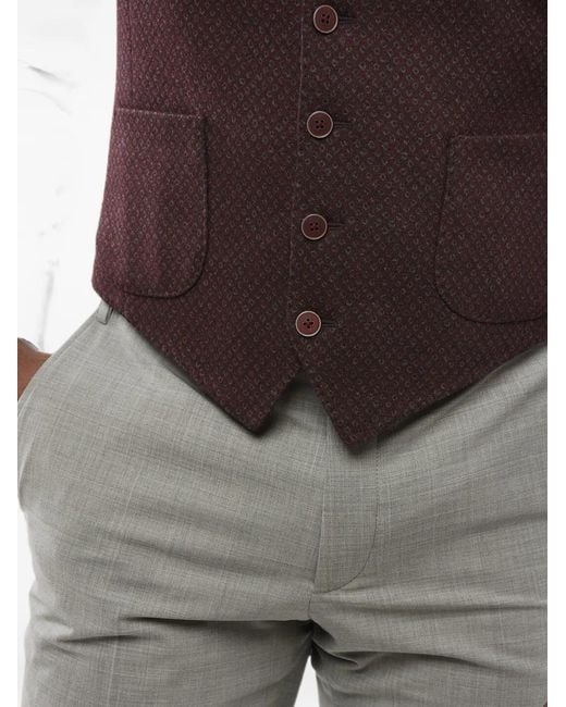 Corneliani Brown V-Neck Waistcoat for men