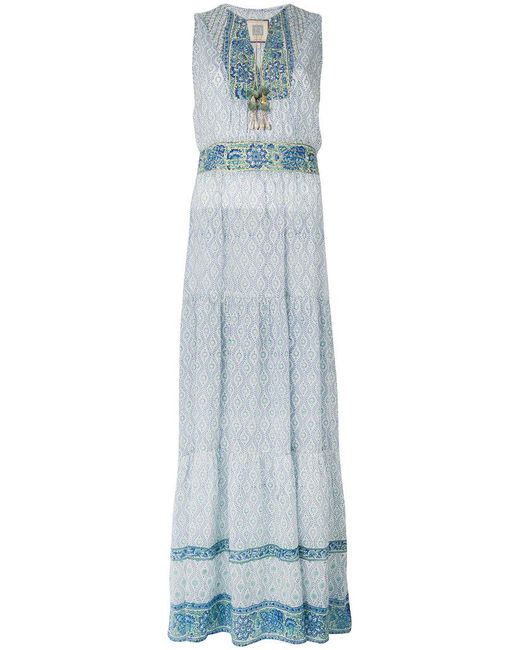 Alicia Bell Blue Patterned Maxi Dress